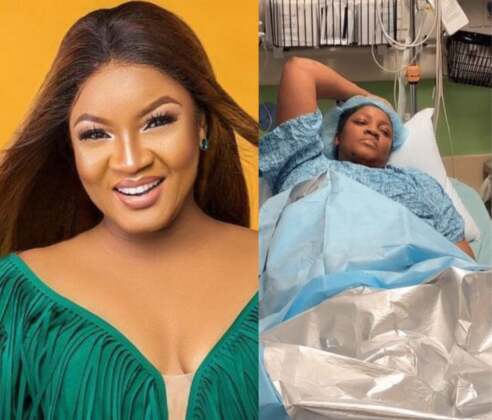 slide of omotola jalade before and aftre health crisis