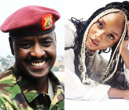 Ugandan president,s son Gen. Muhoozi and Ayra Star music celebrity from Nigeria