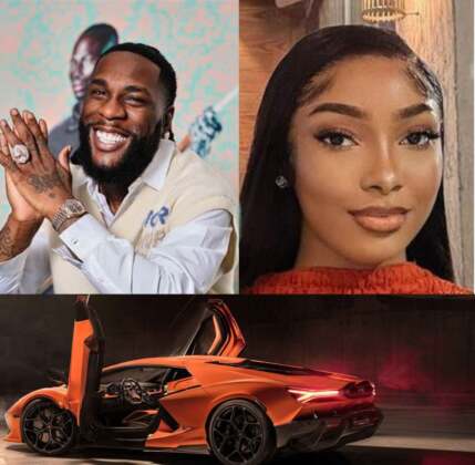 slide of Sophia,m burna boy and a lamborgini in Burna Boy's Latest Drama